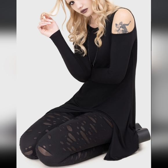 Killstar Pants - Killstar Black Distressed Leggings